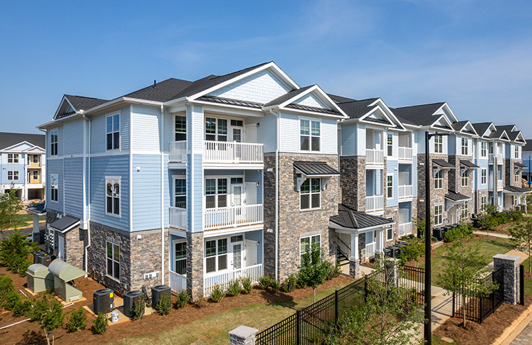 exterior image of a 3 story apartment building